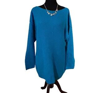 Beautiful Turquoise Women’s Sweater Tunic, Size Large, Margules